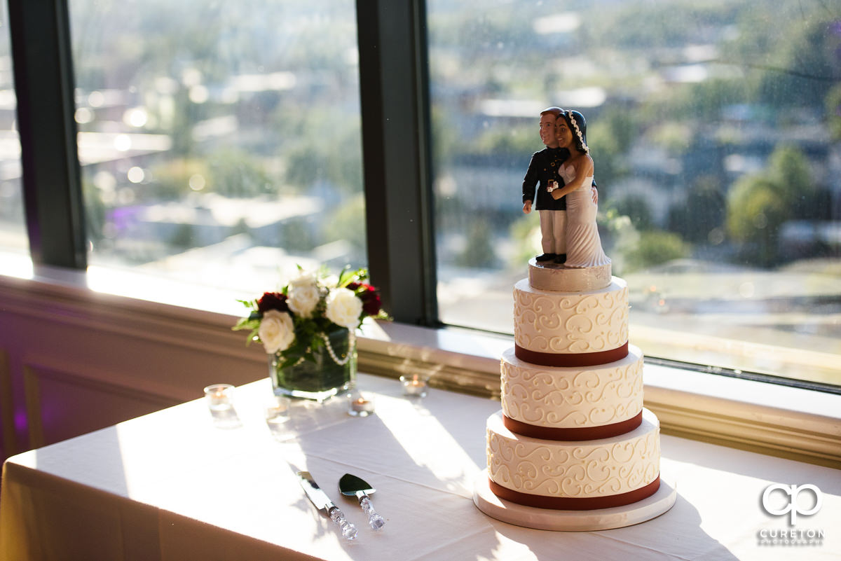 Wedding cake by Couture Cakes at the Commerce Club reception.