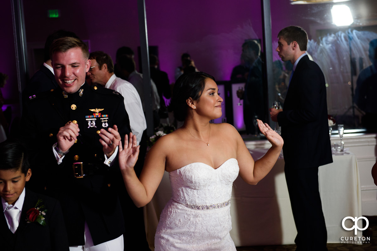 Bride dancing at the reception.