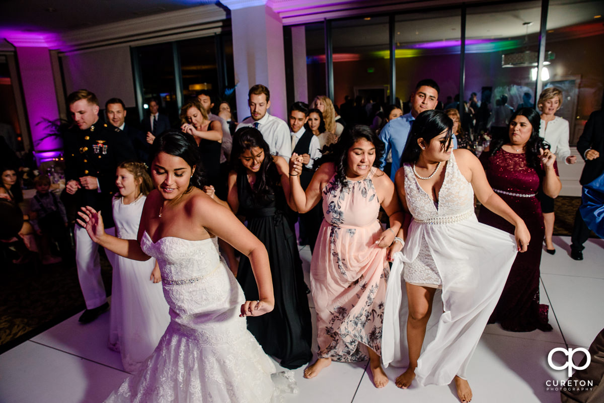 Packed dance floor at The Commerce Club as Jumping Jukebox dj's.