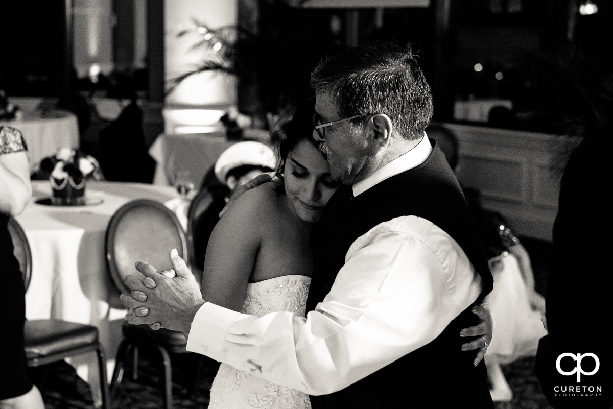 Bride dancing wth her grandpa.