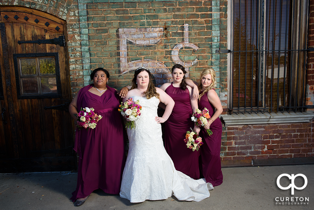 Bridesmaids at The Old Cigar Warehouse.
