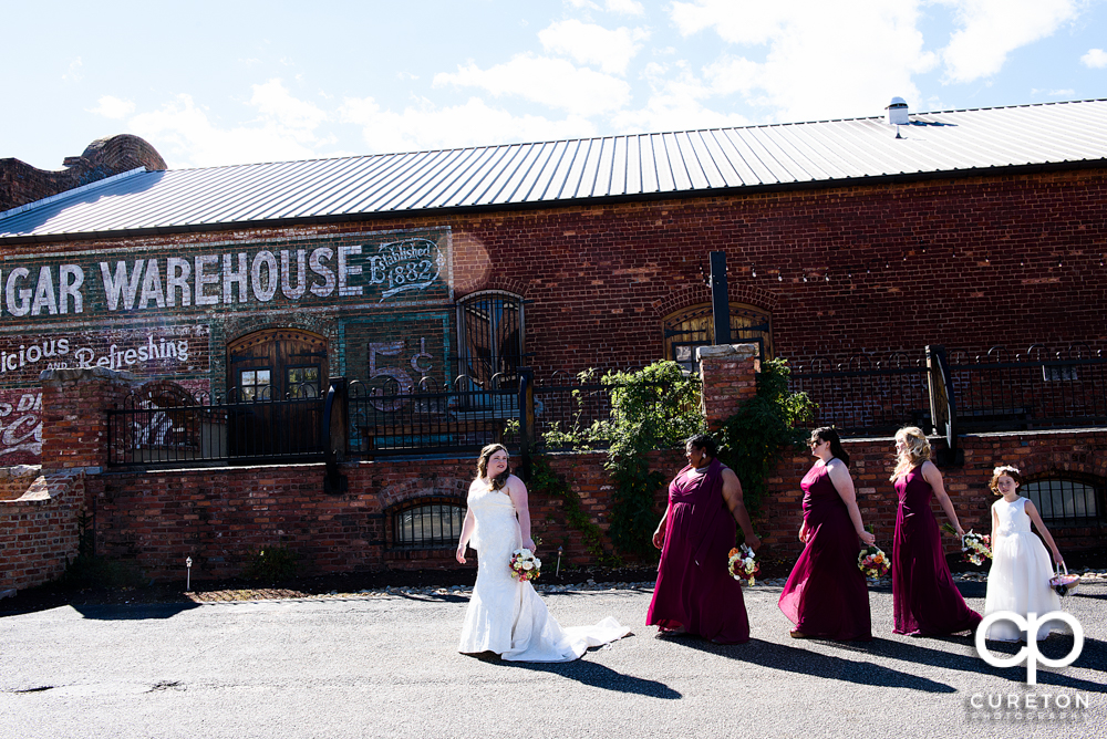 Bride and her bridesmaids.