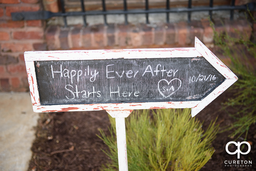 Wedding signage.