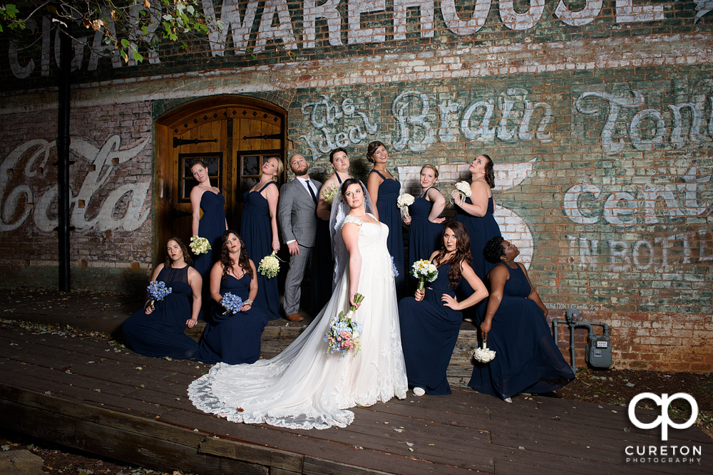 Bride and her bridesmaids.