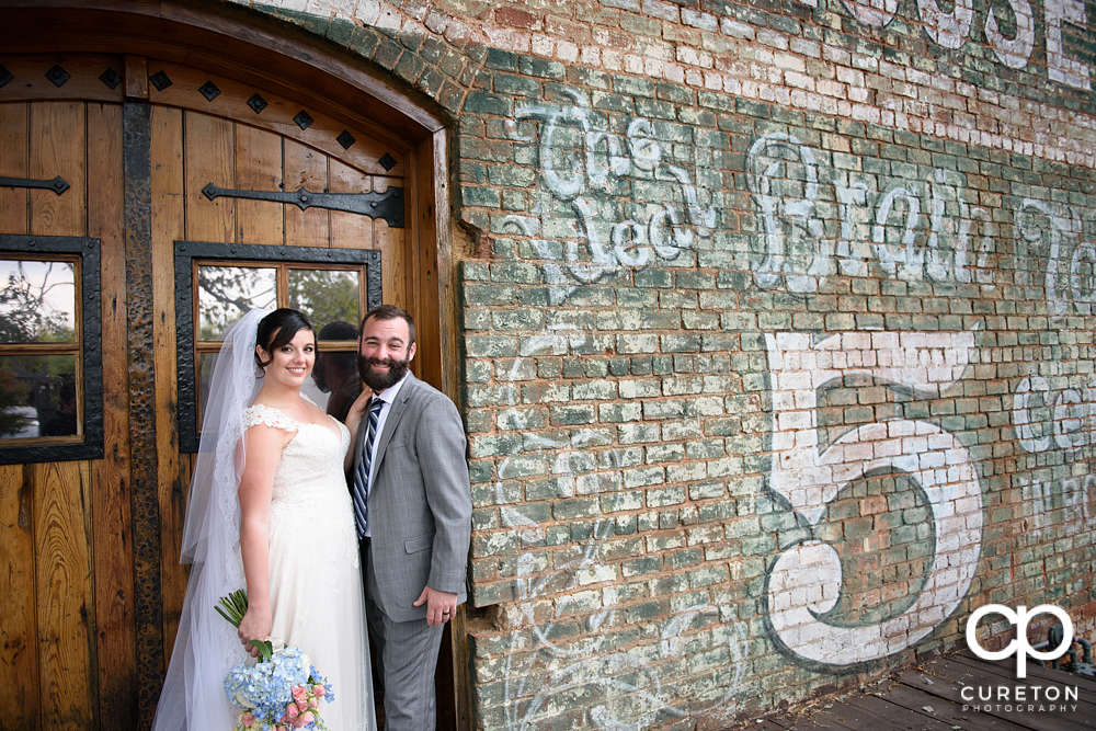 Bride and groom after their wedding.