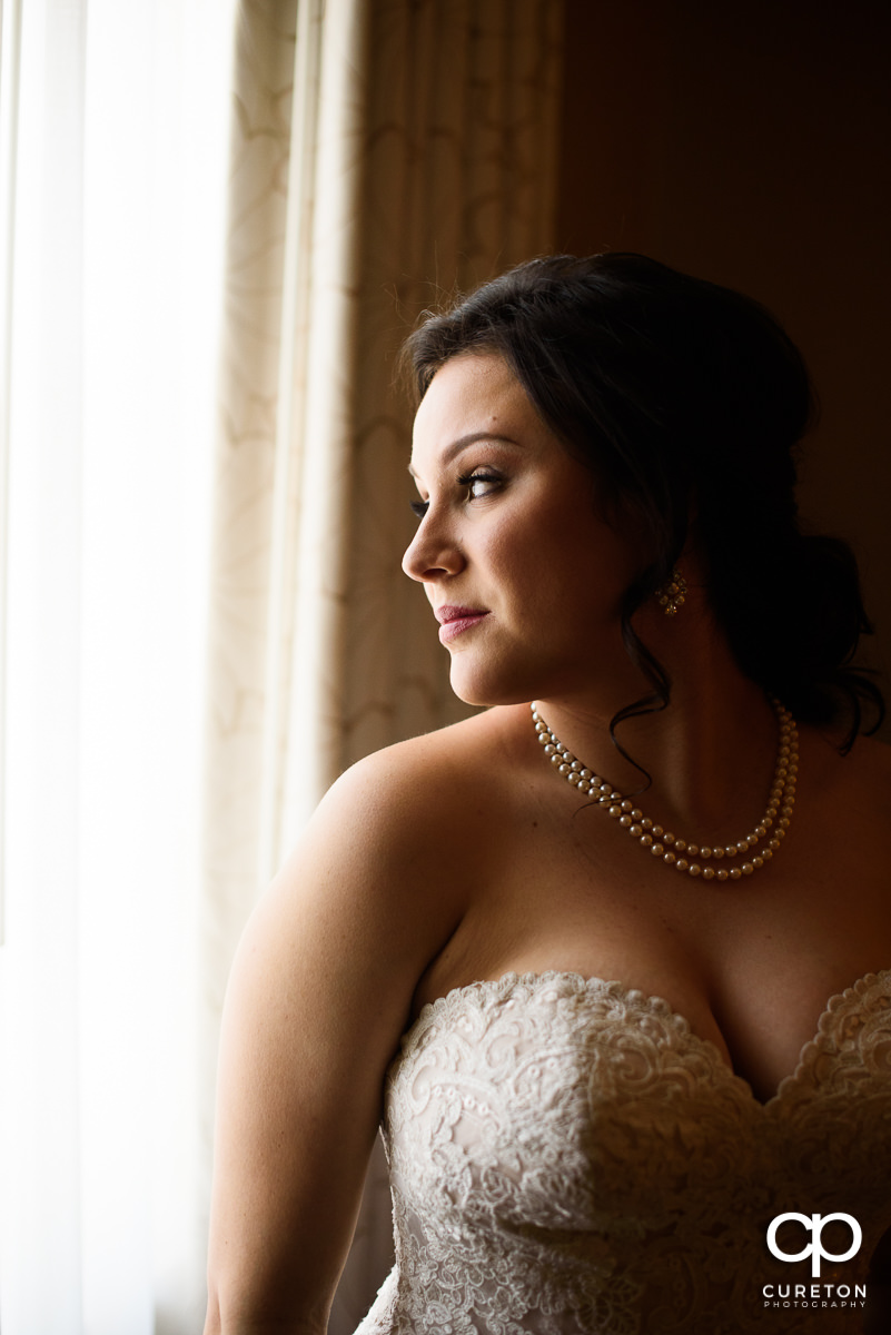 Bride in perfect window light.