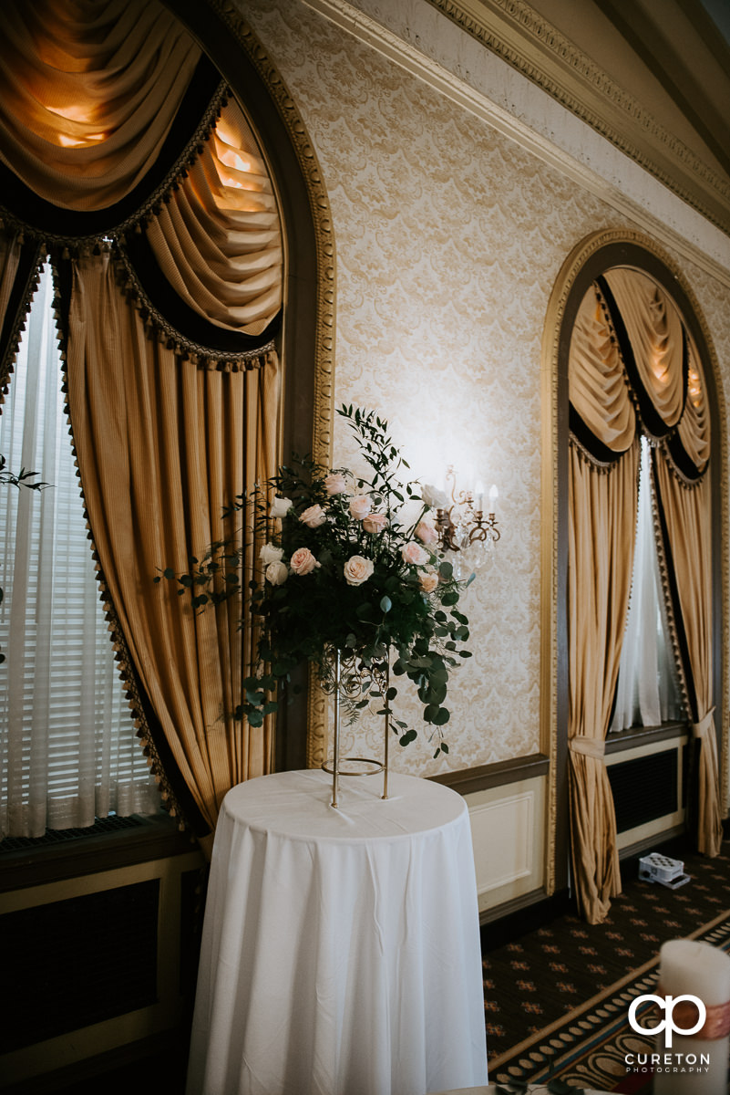 Beautiful wedding floral arrangement.