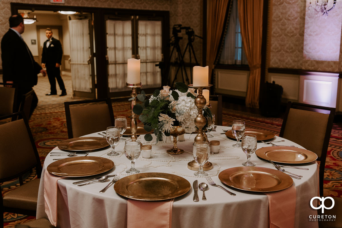 Tablescapes at the reception.