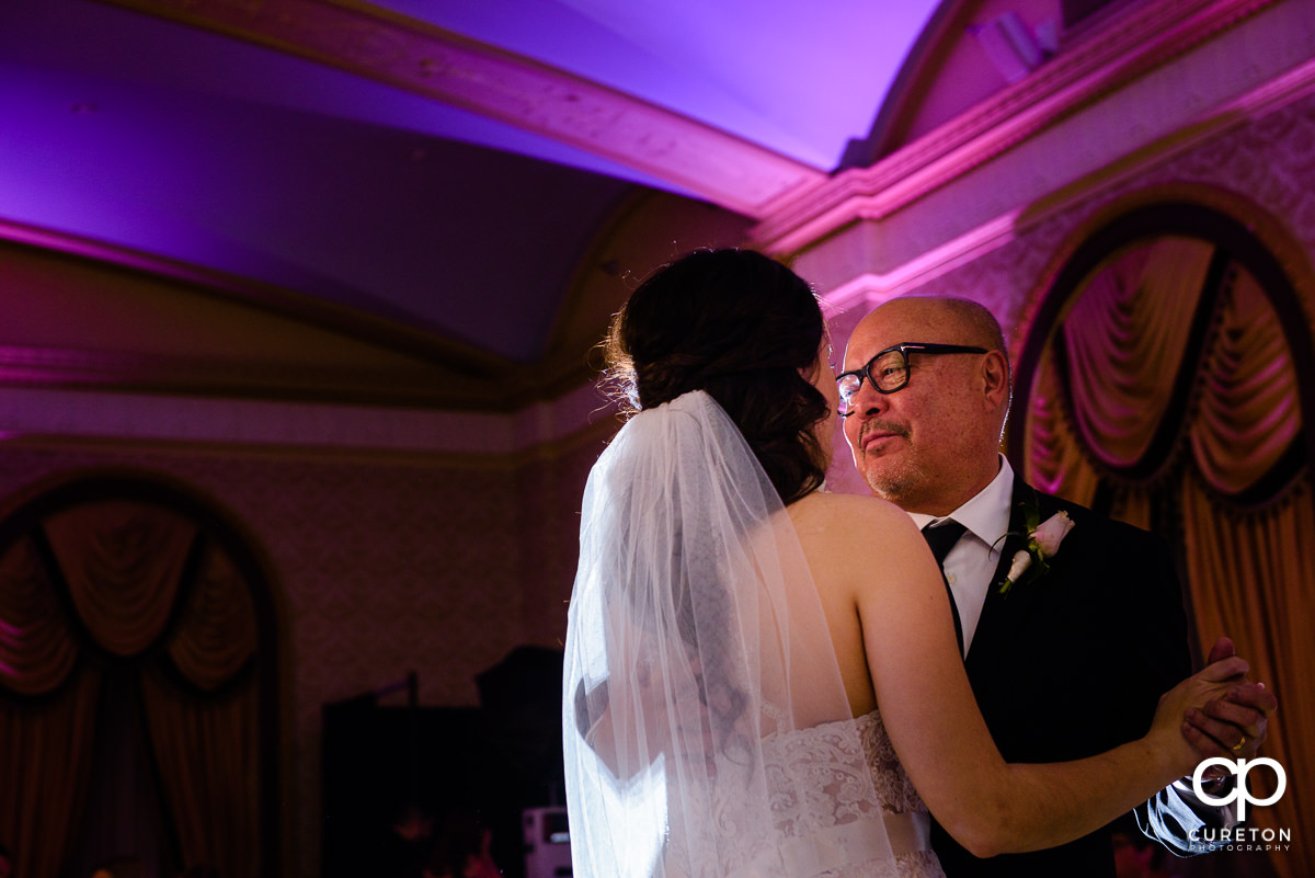 Bride dancing with her father.