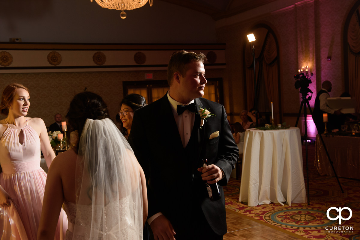 Groom on the dance floor.