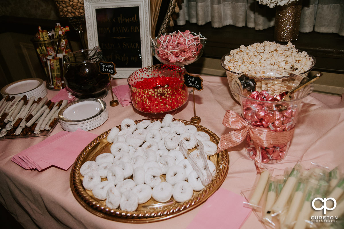 Candy bar at the wedding.