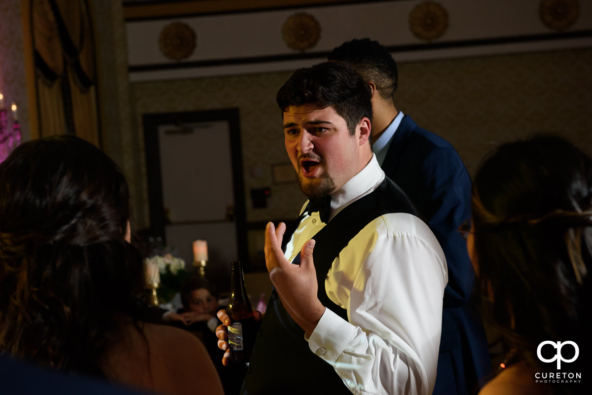 Brother's groom dancing.