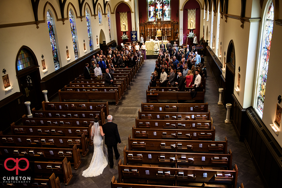 St. Mary's Catholic church wedding ceremony.
