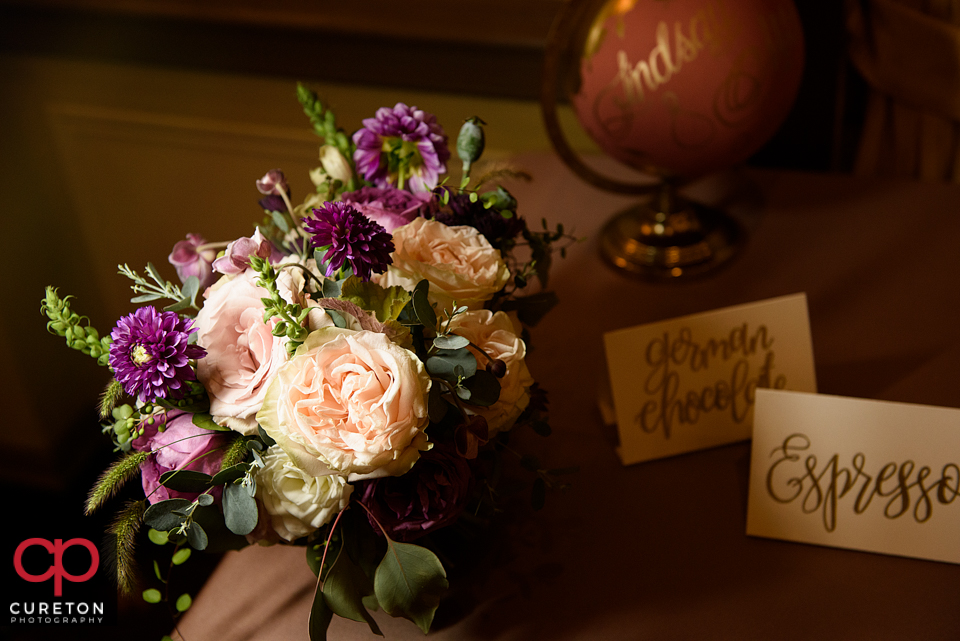 Beautiful flowers at the Westin Poinsett wedding planned by Clink Events.