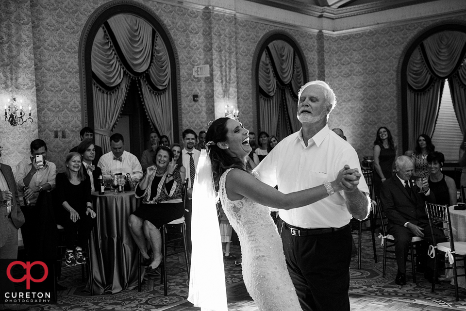 Bride and her father dancing at the reception.