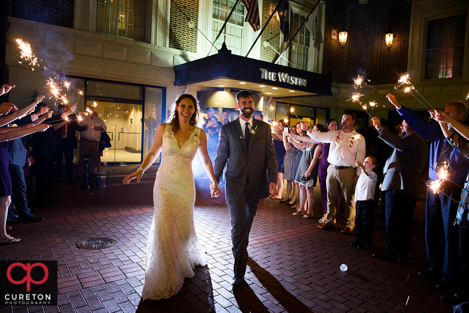 Sparkler leave at the Westin.