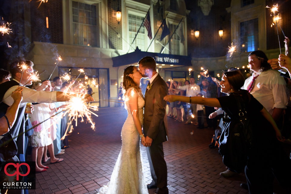 Sparkler leave at the Westin Poinsett.