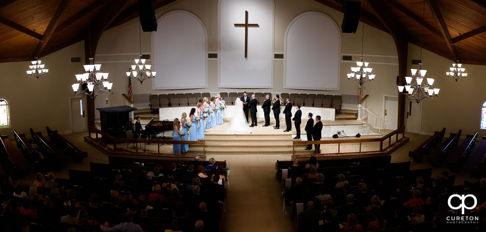 Wedding ceremony at Covenant United Methodist Church.